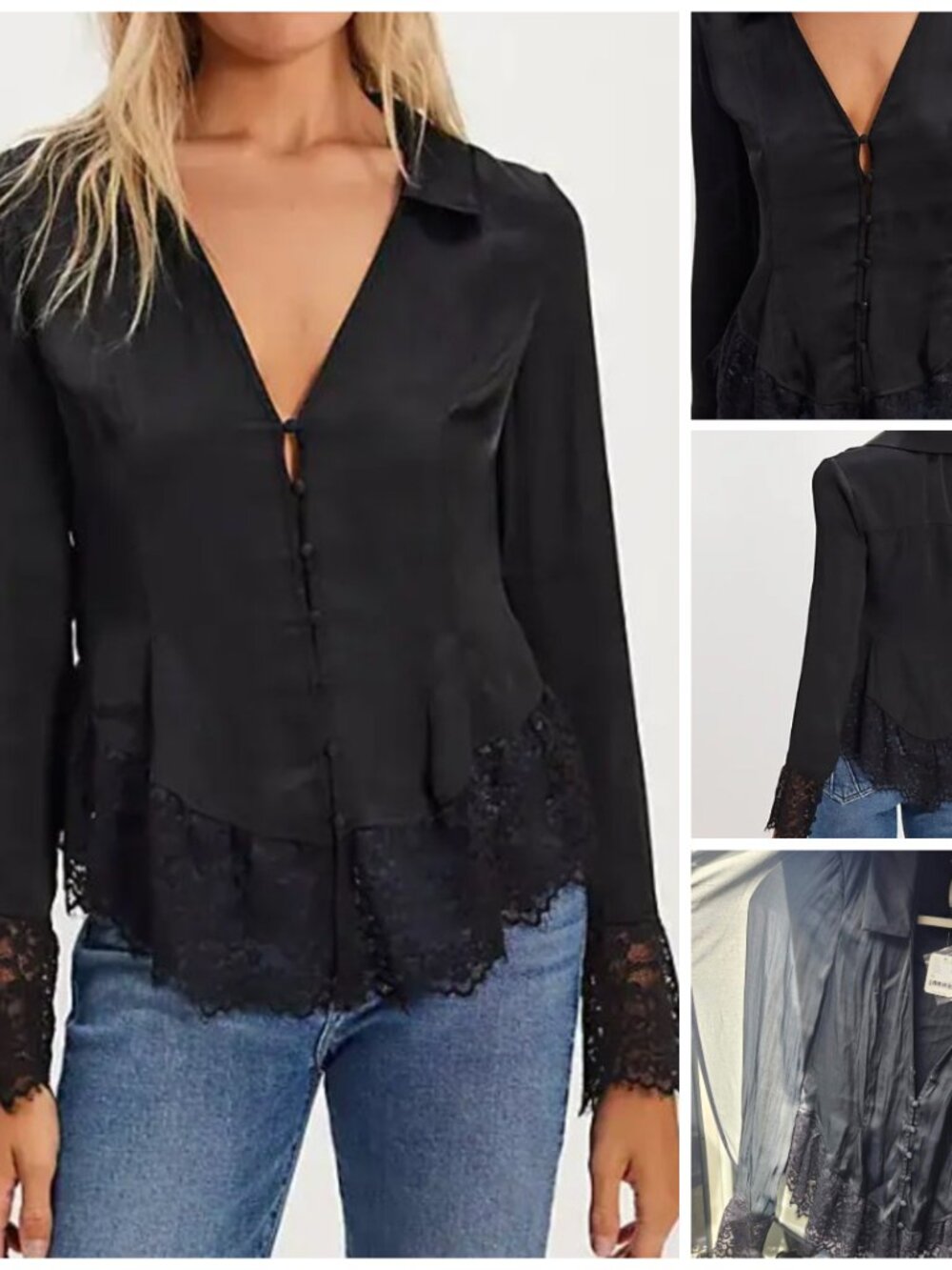 Free People  -  Ester Lace Top - size XS - NEW with Tags